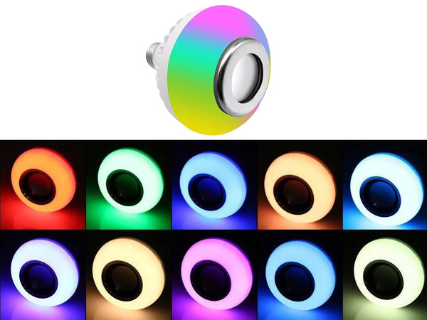 Ampoule led couleur enceinte rgb télécommande bluetooth