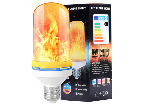 Ampoule led imitation flamme vivante e27 9w décorative