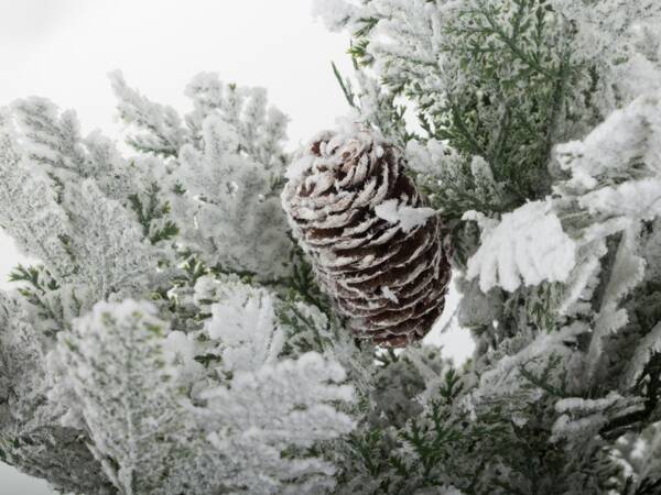 Arbre de noël artificiel neige petit 45cm table de bureau décorative épais enneigé