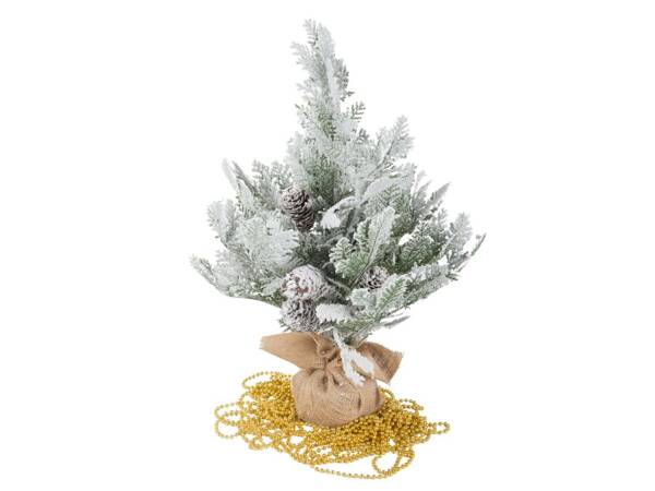 Arbre de noël artificiel neige petit 45cm table de bureau décorative épais enneigé