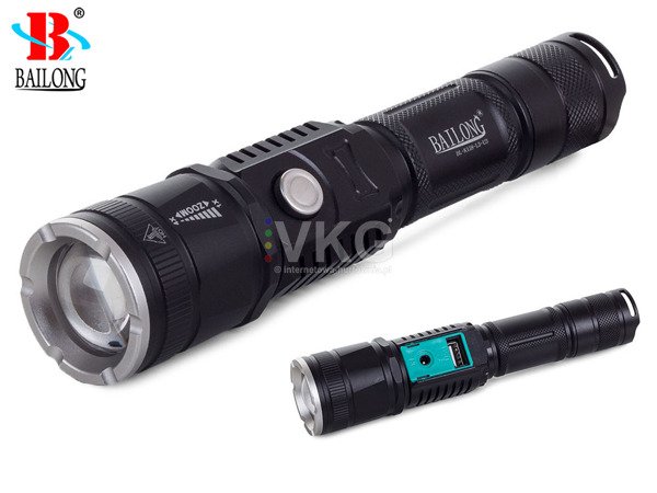 BAILONG LATARKA WOJSKOWA ZOOM LED CREE XM-L3-U3 K128