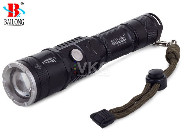 BAILONG LATARKA WOJSKOWA ZOOM LED CREE XM-L3-U3 K128