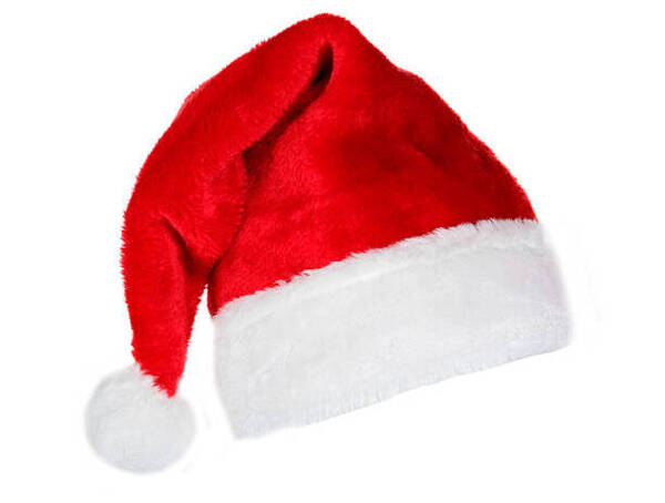 Bonnet de santa avec pompon fluffy red