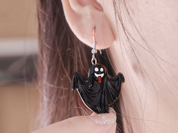 Boucles d'oreilles halloween fête d'halloween fantôme citrouille bonbon œil