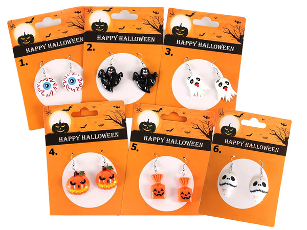 Boucles d'oreilles halloween fête d'halloween fantôme citrouille bonbon œil