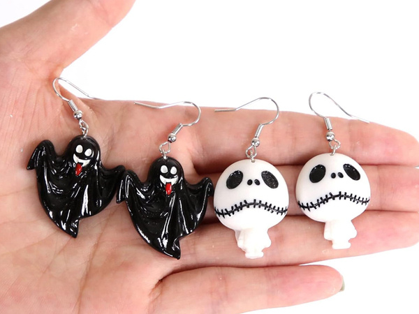 Boucles d'oreilles halloween fête d'halloween fantôme citrouille bonbon œil