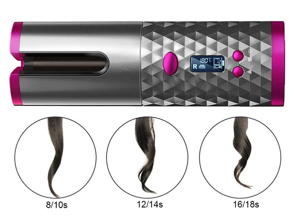 Boucleur de cheveux rotatif automatique à écran lcd