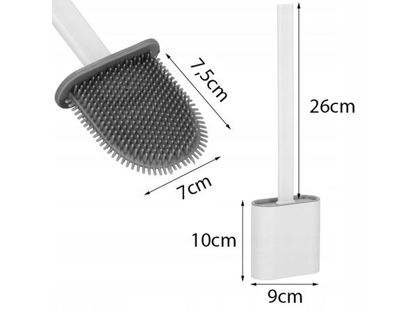 Brosse de toilette en silicone pour la salle de bain base complète étanche