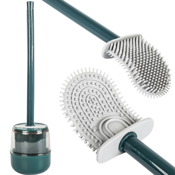 Brosse de toilette en silicone pour salle de bain suspendue