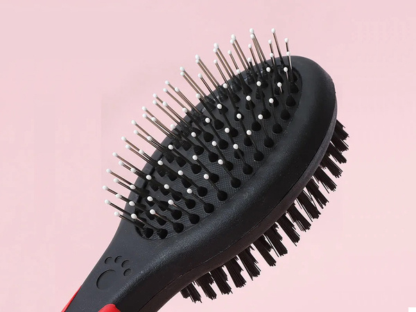 Brosse poils de chien chat doux double face