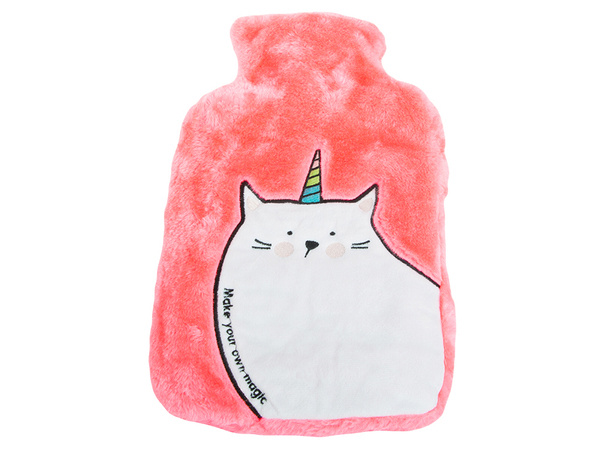 Caoutchouc thermofor dans un couvercle chauffe-eau peluche chat pour enfants