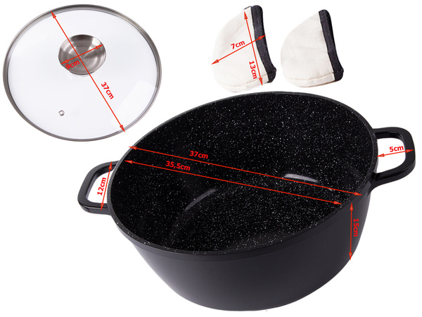 Casserole avec couvercle 12.6l induction aromatiseur