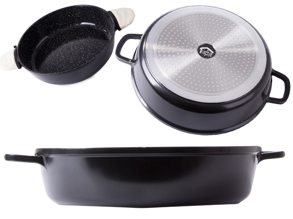 Casserole avec couvercle 5.7l induction aroma