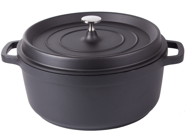 Casserole plateau de cuisson couvercle 6.6l induction aluminium