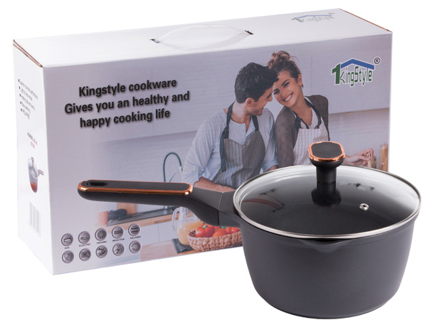 Casserole poêle avec couvercle 2.89l induction