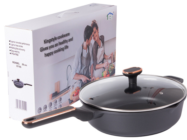 Casserole poêle avec couvercle 4.2l induction