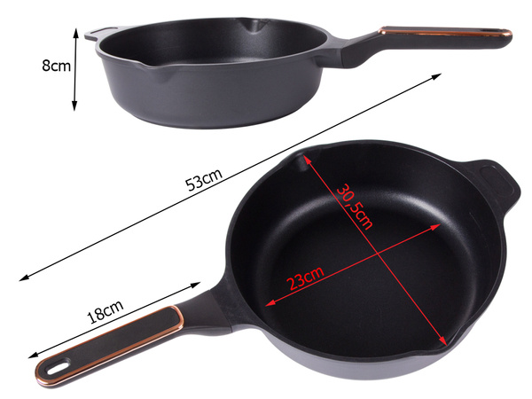 Casserole poêle avec couvercle 4.2l induction