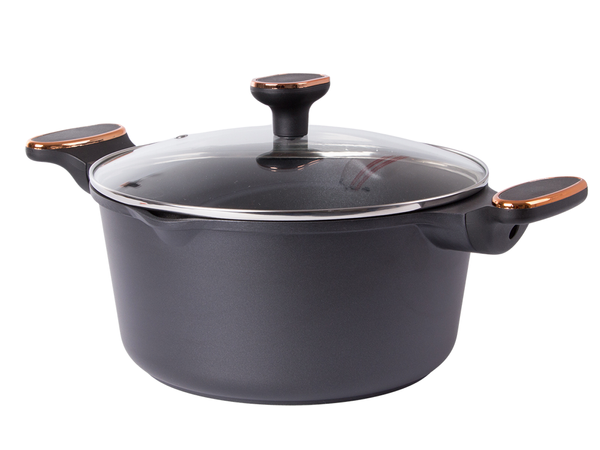 Casserole poêle avec couvercle 4.55l induction