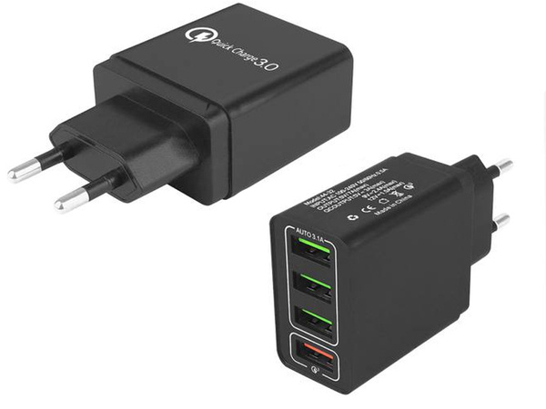 Chargeur secteur 4xusb quick charge 3.0