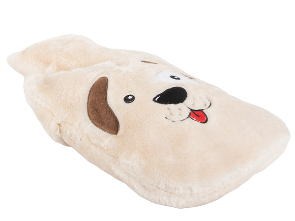 Chauffe-bouteille en caoutchouc chien en peluche pour enfants