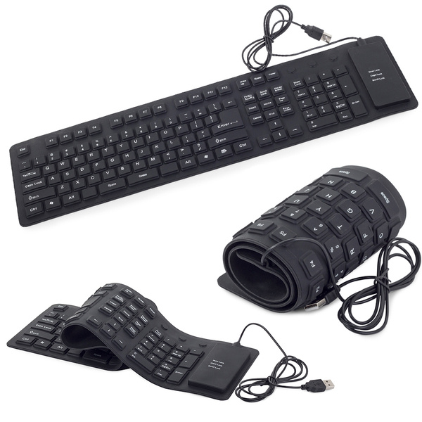 Clavier silicone noir usb numerique