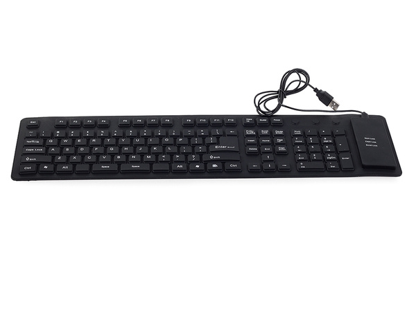 Clavier silicone noir usb numerique