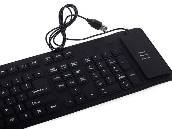 Clavier silicone noir usb numerique