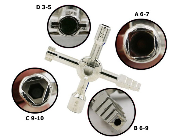 Clé électrique universelle pour armoires 10in1