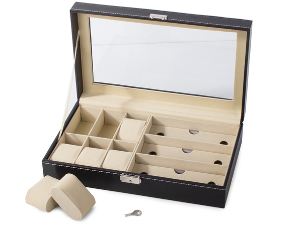 Coffret d'organisation pour montres et lunettes