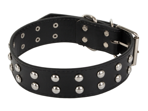 Collier chien clouté cuir eco réglable l