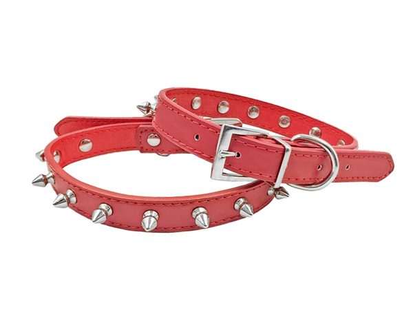 Collier chien clouté cuir eco réglable l