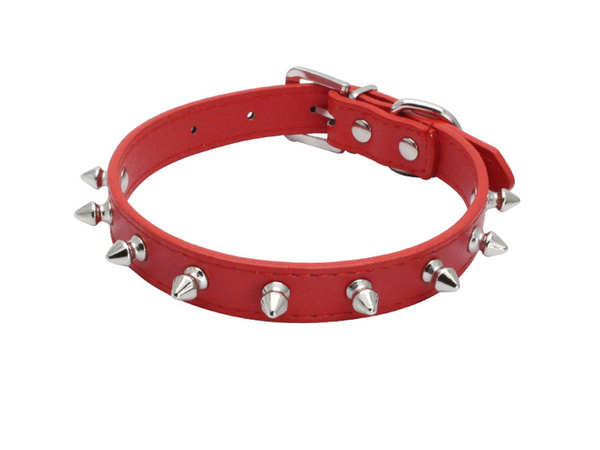 Collier chien clouté cuir eco réglable l