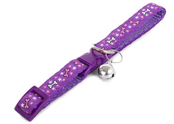 Collier en tissu pour chien chat avec clochette 1