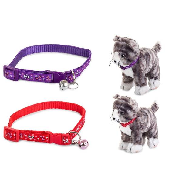 Collier en tissu pour chien chat avec clochette 1