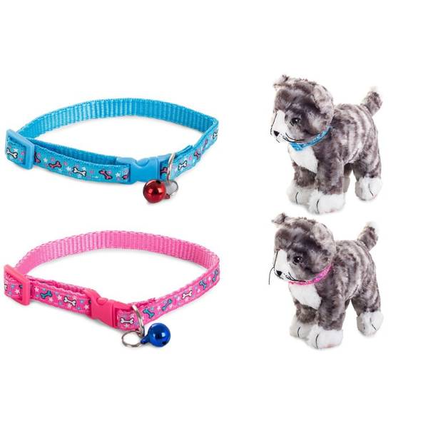 Collier en tissu pour chien chat avec clochette 1