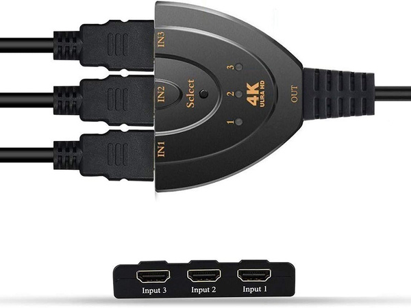 Commutateur hdmi 3-en-1 3 port 4k switch switch