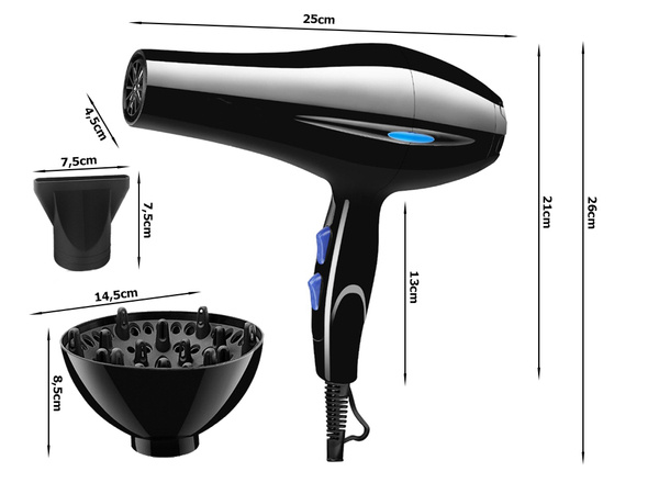 Contrôle du sèche-cheveux diffuseur d'ionisation