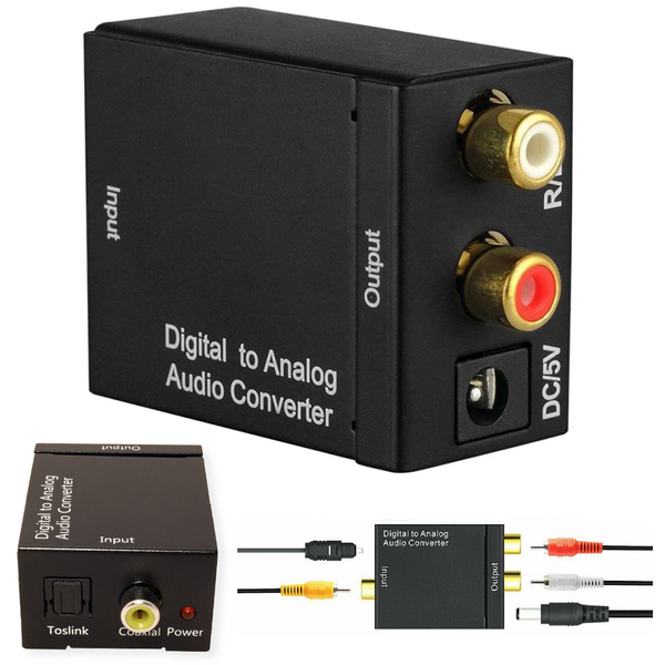 Convertisseur optique toslink spdif vers 2x cinch rca