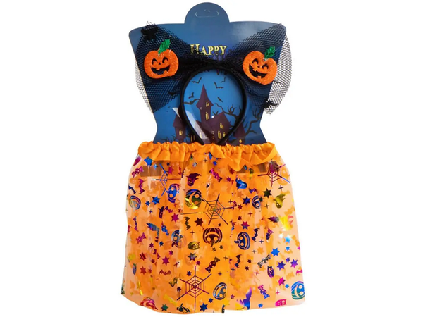 Costume d'halloween tutu jupe citrouille bandeau noeud lumineux