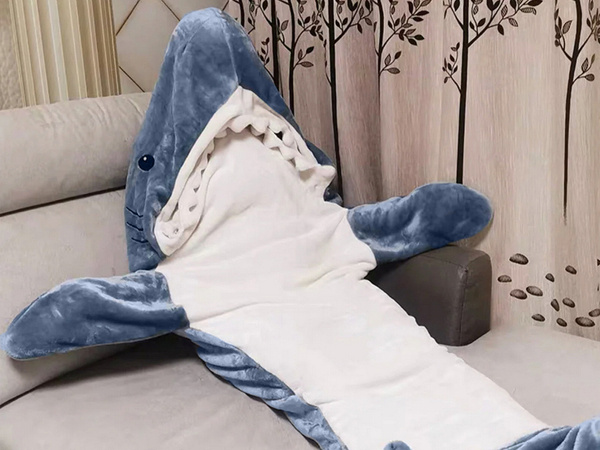 Couverture de requin pyjama vêtements de nuit costume chaud hiver sweat à capuche épais l