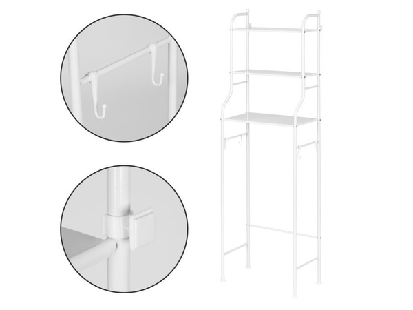 Étagère au dessus de la machine à laver étagère à linge armoire de salle de bain 3 étagères