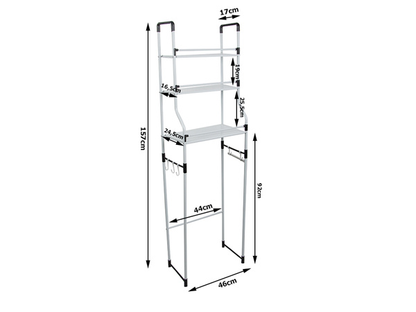 Étagère au-dessus des toilettes meuble de salle de bain organisateur 3 étagères