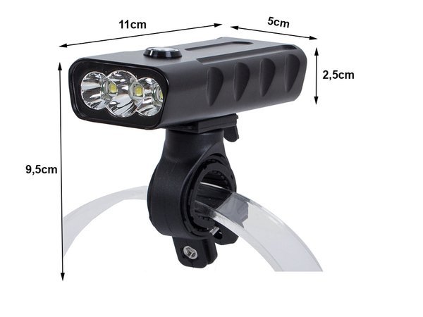 Feu avant pour vélo led cree xm-l t6