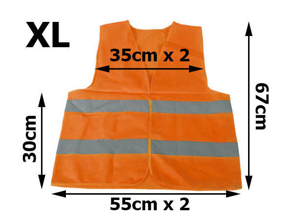 Gilet de sécurité réfléchissant orange