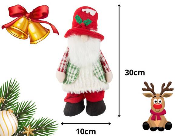 Gnomes d'arbre de Noël 30cm fantôme fantôme oiseau illuminé LED