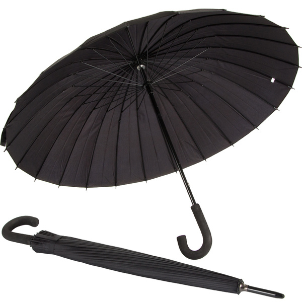 Grand parapluie noir robuste parapluie élégant