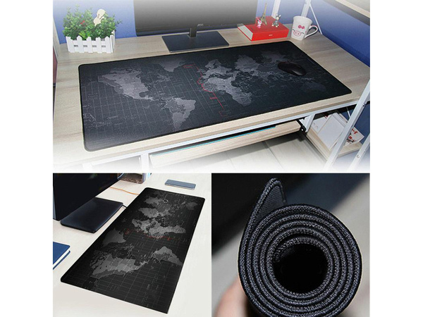 Grand tapis de souris gaming carte 90x40 bureau