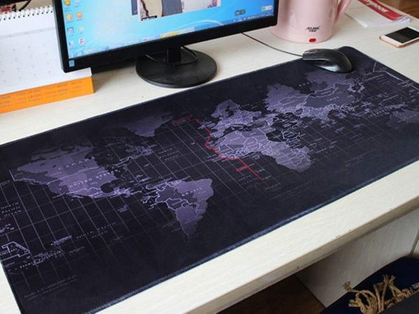 Grand tapis de souris gaming carte 90x40 bureau