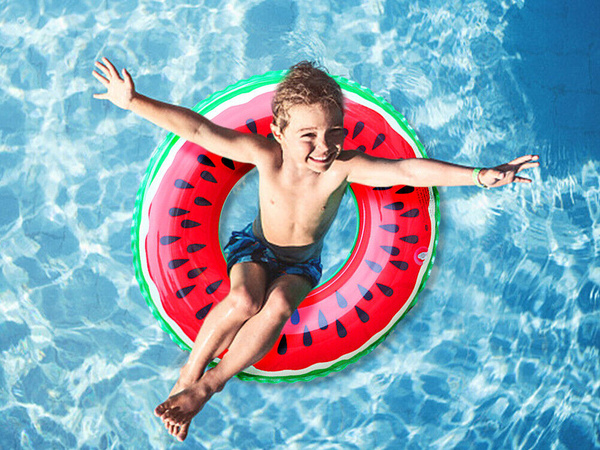 Grande roue gonflable pastèque 70cm pour un enfant adulte pour nager dans la piscine