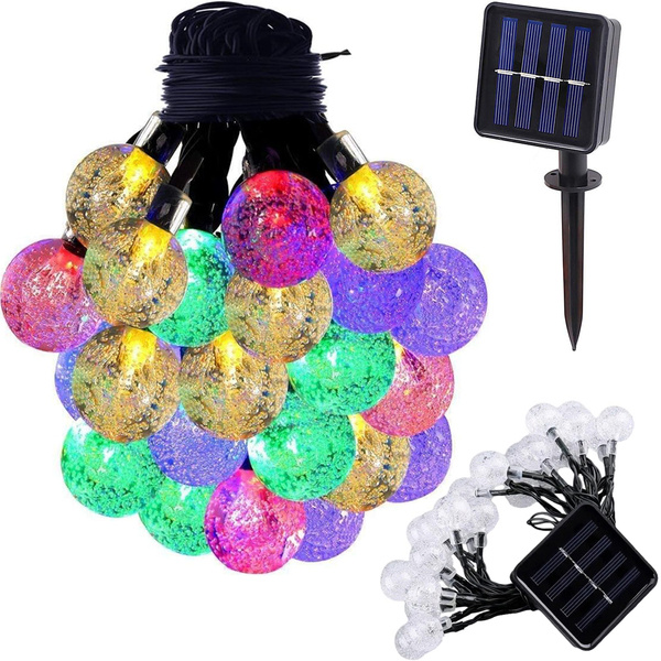 Guirlande lumineuse 20 led solaire multicolore